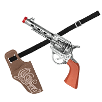 Boland Verkleed Cowboy Holster   verstelbaar   met revolver   western accessoires