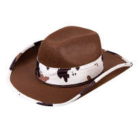 Verkleed cowboyhoed Texas   koeienprint   bruin   volwassenen   Western thema