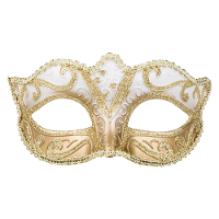 Verkleed gezichtsmasker Venitiaans   goud met barok   volwassenen   Carnaval/gemaskerd bal