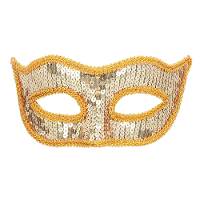Verkleed gezichtsmasker Venitiaans   goud met pailletten   volwassenen   Carnaval/gemaskerd bal