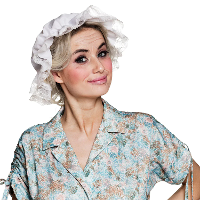 Verkleed muts voor Dienstmeisje/oma/sara pop/Middeleeuwen   wit   dames   Carnaval