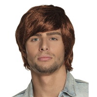 Verkleed pruik Tyler   bruin   heren   volwassenen   pruiken