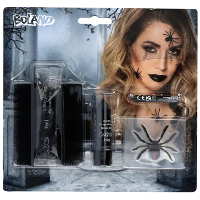 Boland Verkleed Schminkset zwarte weduwe   Carnaval/Halloween   met spinnen