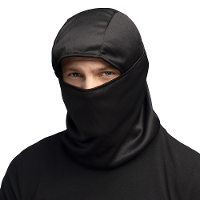 Verkleed speelgoed hoed/kap   Ninja outfit   zwart   voor volwassenen