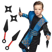 Verkleed speelgoed Ninja uitrusting wapens set   4 stuks   kunststof   voor kinderen/volwassenen