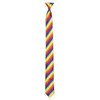 Verkleed stropdas regenboog kleuren 54 cm