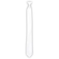 Verkleed stropdas wit 50 cm