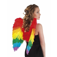Verkleed vleugels   regenboog veren   50 cm   volwassenen   papegaai vleugels