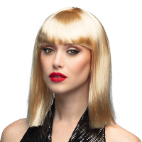 Verkleedpruik dames   blond   Cabaret/Hollywood/Diva   Carnaval   half lang chique haar