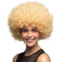 Verkleedpruik dames   blond   Seventies/eighties/disco/Sixties   Carnaval   kort krullend haar