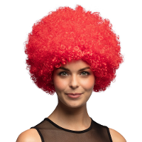Verkleedpruik dames/heren   rood   Seventies/eighties/sixties   Carnaval   kort krullend haar