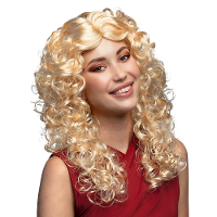 Verkleedpruik voor dames   blond   Jaren 80/90/Western/fantasy   Carnaval   lang haar   Dolly
