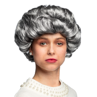 Verkleedpruik voor dames   grijs   Oma/sara/bejaarde   Carnaval   kort haar