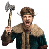 Viking Bijl   kunststof   49 cm   carnaval verkleed speelgoed wapens