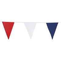 Vlaggenlijn   rood/wit/blauw   10 meter   stof   Nederland/Holland versiering   slinger