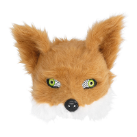 Vos dieren verkleedmasker   pluche   volwassenen   Horror/halloween   carnaval   half gezicht