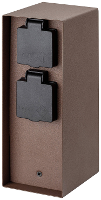 BOLD 10820 Buitenstopcontact 4 voudig Roest Zonder kabel