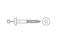 TOOLCRAFT 159339 Bolkop houtschroeven 8 mm 50 mm Binnenzeskant (inbus) Staal Galvanisch verzinkt 50 stuk(s)