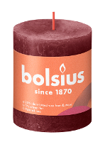 Rustieke Stompkaars Velvet Red 80/68