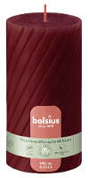 Bolsius Rustiek Twisted Ribbed Stompkaars Red Velvet
