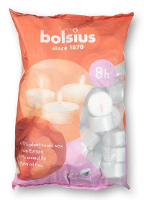 Bolsius Theelicht Wit D light 8 uur