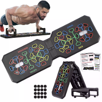 Bominfit 100 150kg Belastbare Vouwbare Push Up Board Multi Functionele Push up Trainingsboard Set voor Borst Abdominale