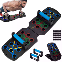 Bominfit 28 in 1 Opvouwbaar Push up Bord 300kg Belastbaar Sportplank Buik  en Borst Push ups Steunen voor Fitness Workou