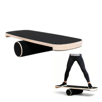 Bominfit Esdoornhout Balansbord 73 cm Antislipoppervlak Instelbare Moeilijkheid met Roller voor Kernoefeningen Surf Thui