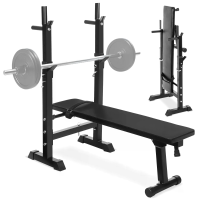 Bominfit multifunctioneel inklapbaar gewichtbank trainingsbank verstelbaar met halterrek, fitnessapparatuur voor thuis,