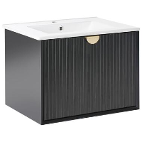 BONAIRE   Wastafelmeubel   Zwart   60 x 43 cm   Hout