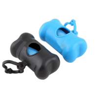 Bone Shape Pet Clean Up Waste Bag Carrier Holder Case