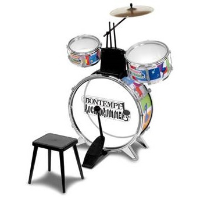 Metallic Zilveren Drumstel 4 Delig