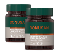 Bonusan Actief vitamine B12 1000 Complex + Vitamine D3 25   Combiset