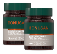 Bonusan Actief vitamine B12 1000 Complex Zuigtabletten Duoverpakking