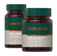 Bonusan Zink methionine Capsules + Vitamine D3 75 Softgels   Combiset
