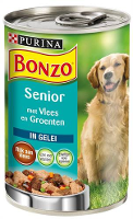 Bonzo Blik Senior Vlees/groente Hondenvoer #95;_400 Gr