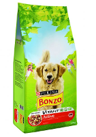 15 Kg Bonzo Droog Adult Active Met Rund Hondenvoer