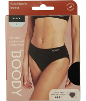 Boody Menstruatieondergoed Bikinislip Zwart Normaal/Hevig Maat L
