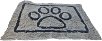 Schoonloopmat waterdicht 89 x 66 cm   hond Grijs