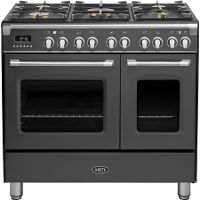 Boretti CFBG902AN3 Gasfornuis Toscana met Dubbele Oven   90 cm   Antraciet