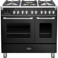 Boretti CFBG902ZW3 Gasfornuis Toscana met Dubbele Oven   90 cm   Zwart