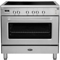 Boretti CFBI901IX2 Inductiefornuis Toscana met Oven   4 Kookzones   90 cm   RVS