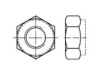 TOOLCRAFT 1066541 Borgmoeren M10 DIN 980 RVS A2 500 stuk(s)