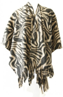 Omslagdoek zebraprint van fleece