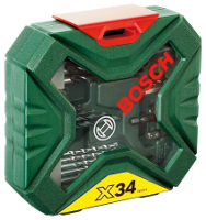 Bosch Accessories X Line 2607010608 Boor  en bitassortiment 34 delig Metaal, Steen, Beton, Hout, Metselwerk