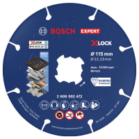 Bosch Accessories 2608902472 2608902472 Diamanten doorslijpschijf Diameter 115 mm Boordiameter 22.23 Mm Gietijzer, RVS, Staal, Non ferrometaal, Kunststof