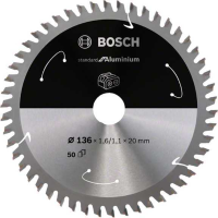 Bosch Standard for Aluminium cirkelzaagblad voor accuzagen 136 x 1,6 / 1,1 x 20 T50