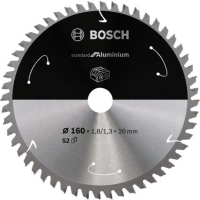 Bosch Standard for Aluminium cirkelzaagblad voor accuzagen 160 x 1,8 / 1,3 x 20 T52