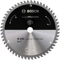 Bosch Standard for Aluminium cirkelzaagblad voor accuzagen 165 x 1,8 / 1,3 x 15,875 T54