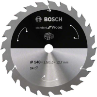 Bosch Standard for Wood cirkelzaagblad voor accuzagen 140 x 1,5 / 1 x 12,7 T24
